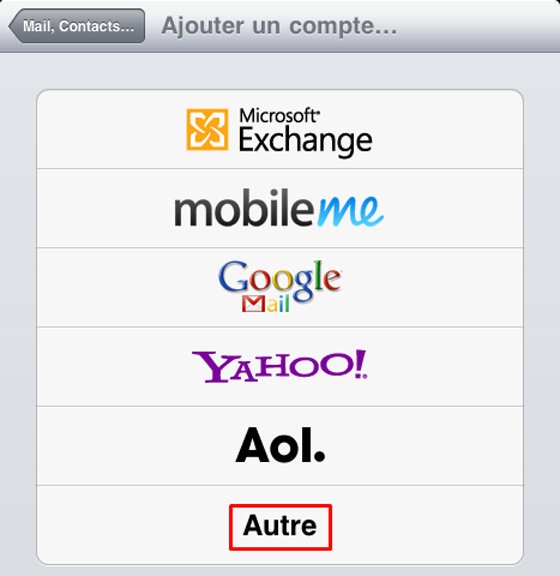 comment creer un compte mail sur ipad