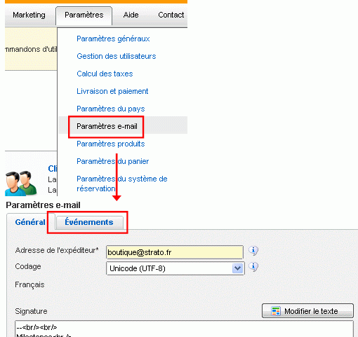 Modifier adresse facture Modifier adresse facture