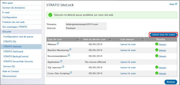 Comment travailler avec SiteLock dans l
